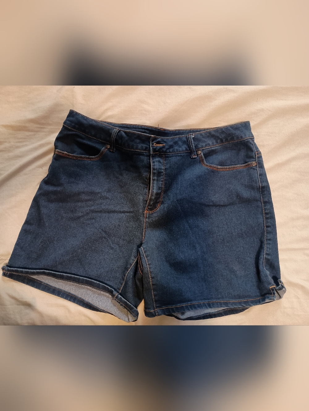 Faded Glory Dark Blue Denim Jean Shorts
